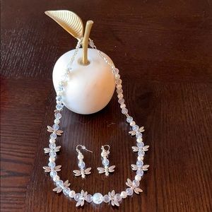 Firefly necklace and earring set